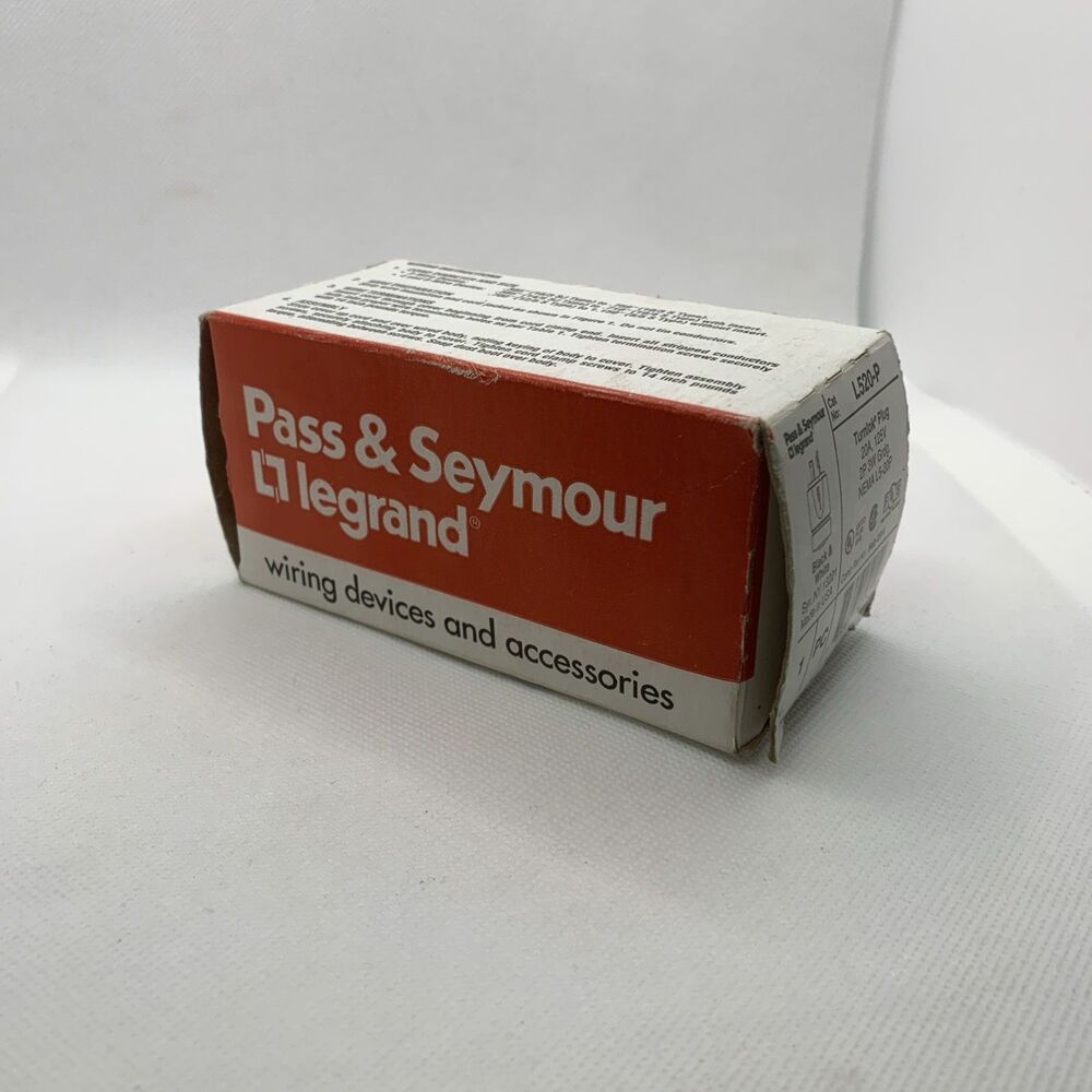 Pass & Seymour Legrand L520-P 20A Turnlok Plug News L-20P